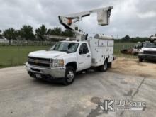 Versalift TEL29NE03, Telescopic Non-Insulated Bucket Truck mounted behind cab on 2012 Chevrolet Silv