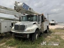 (Weslaco, TX) Altec AM55, Over-Center Material Handling Bucket Truck rear mounted on 2012 Internatio