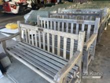 (Newport Beach, CA) s/n null 4 Used Teak 6ft long Park Bench from Balboa Island  Contact Jimmy Villa