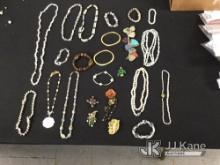 (Jurupa Valley, CA) Bracelets | necklaces | pins | possibly costume jewelry | authenticity unknown (