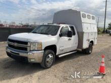 2010 Chevrolet Silverado 3500HD 4x4 Extended Cab Enclosed Service Truck Runs, Moves, Rust, Service 4