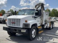 IMT 25/180K3, Hydraulic Knuckle Boom Crane mounted behind cab on 2009 GMC C8500 T/A Flatbed Truck Ru