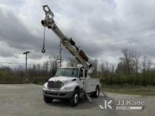 Altec DC47-TR, Digger Derrick rear mounted on 2018 International Durastar 4300 Utility Truck Runs, M