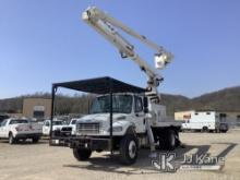 Altec LRV60-E70RM, Over-Center Elevator Bucket center mounted on 2012 Freightliner M2 106 4x4 Flatbe