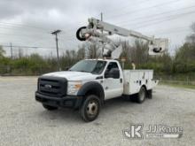 Altec AT37G, Articulating & Telescopic Bucket Truck mounted behind cab on 2015 Ford F550 Service Tru