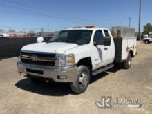 2011 Chevrolet Silverado 3500HD 4x4 Service Truck Runs, Moves, Rust, Body Damage