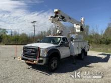 Altec AT40M, Articulating & Telescopic Material Handling Bucket Truck mounted behind cab on 2016 For