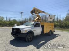 HiRanger LT36, Articulating & Telescopic Bucket Truck mounted behind cab on 2012 Dodge RAM W5500 4X4