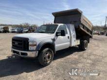 2008 Ford F450 4x4 Dump Truck Runs Moves & Dump Operates, Body & Rust Damage, Check Engine Light On,