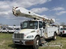 Altec AM55, Over-Center Material Handling Bucket Truck rear mounted on 2011 Freightliner M2106 Utili