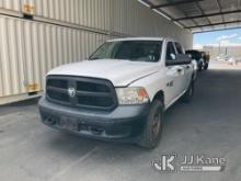 2017 RAM 1500 4x4 Crew-Cab Pickup Truck Runs & Moves) (Missing Battery, Need To Leave Jumper On Batt