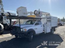 Terex LT40, Bucket Truck , 2014 RAM 5500 4x4 Chipper Dump Truck Runs, Wrecked/Totaled, Front End Dam