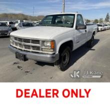 2000 Chevrolet 3500 Regular Cab Pickup 2-DR Runs & Moves Missing GVWR Sticker, No brakes