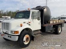 2001 International 4900 Flatbed/Spray Truck Runs & Moves