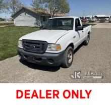 2010 Ford Ranger Pickup Truck Runs & Moves, Has Flat Tire