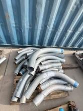 PALLET OF ASSTD GALVANIZED ELBOWS; 3.5"