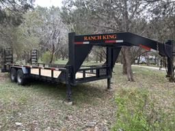 2020 Ameritrail Ranch King GTC 16 Series T/A Gooseneck Trailer; VIN#17YGA202XLB074666; Model GTC2061