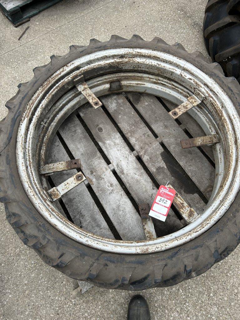 FIRESTONE 7-40 TIRES ON RIMS (2 QTY.)