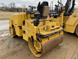 2011 CAT CB34 SMOOTH DRUM VIBRATORY ROLLER, CAT DIESEL, 51'' DRUM, WATER TANK, 7795 HOURS SHOWING, S