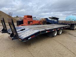 1979 HYSTER TANDEM AXLE EQUIPMENT TRAILER, TANDEM DUALS, PINTLE HITCH, AIR BRAKES, TILT TRAILER, RAM