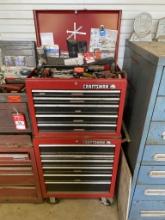 CRAFTSMAN TOOL BOXES (2), WITH ASSORTED TOOLS