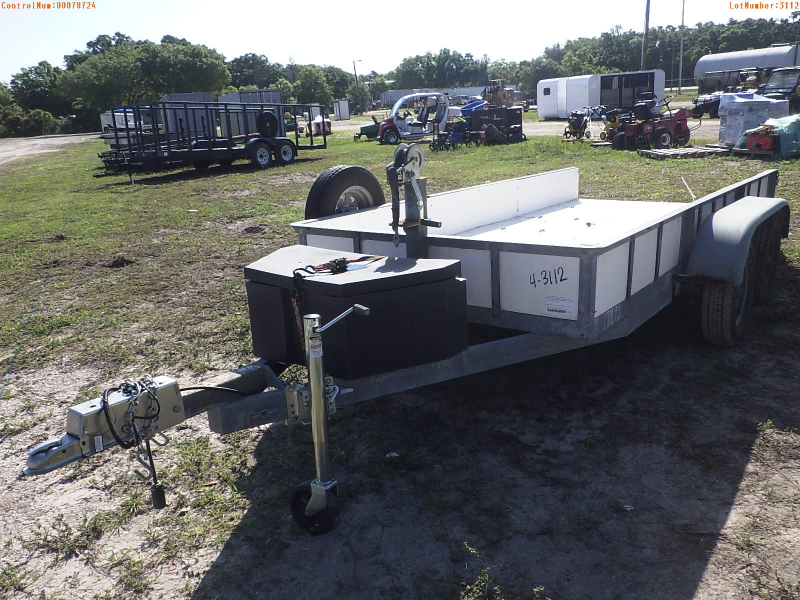 4-03112 (Trailers-Utility flatbed)  Seller: Florida State F.W.C. 2005 HIKG 18 FO
