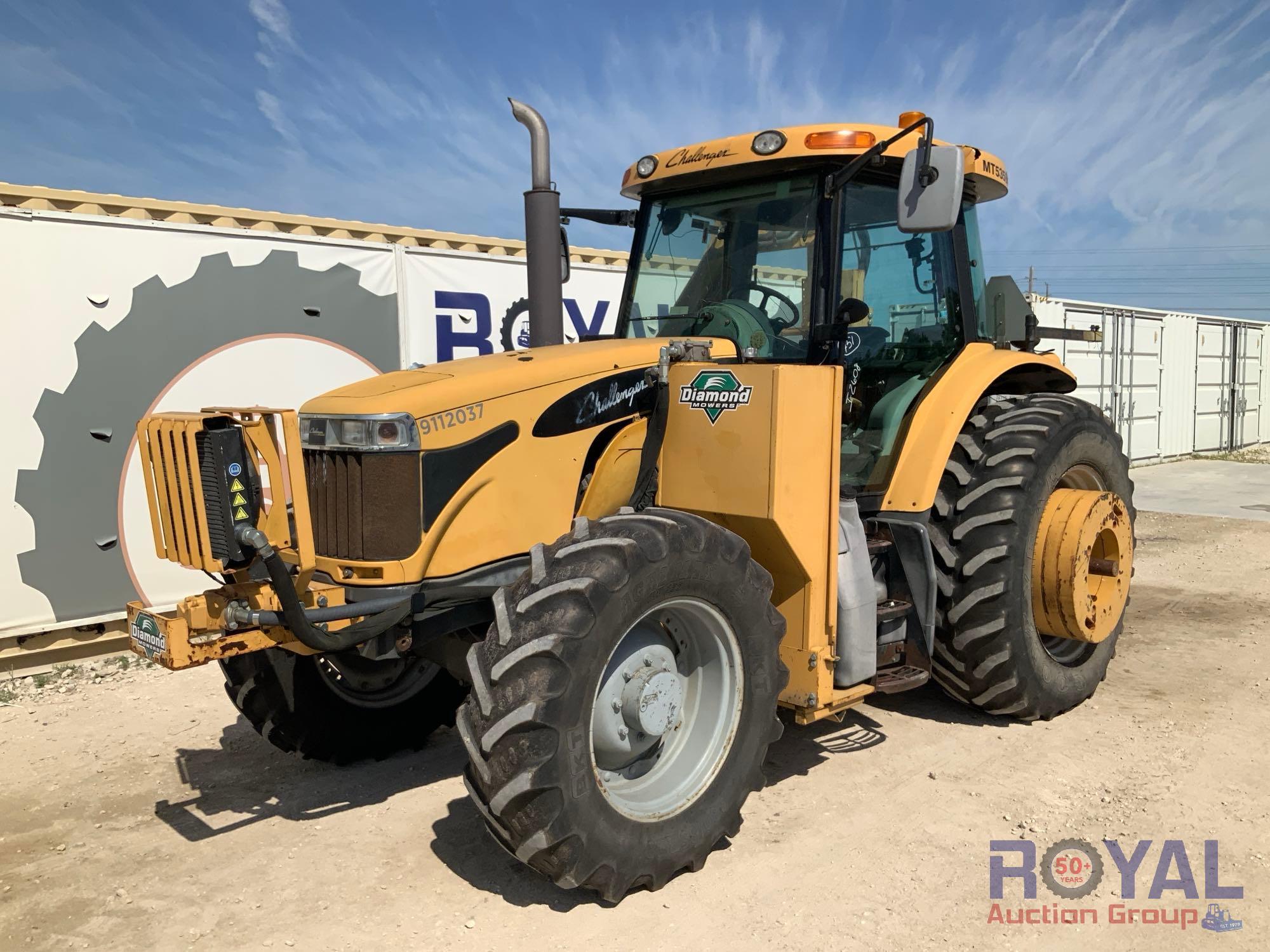 2010 Challenger MT535B 4WD Utility Tractor W/ Diamond Boom Rotary Mower