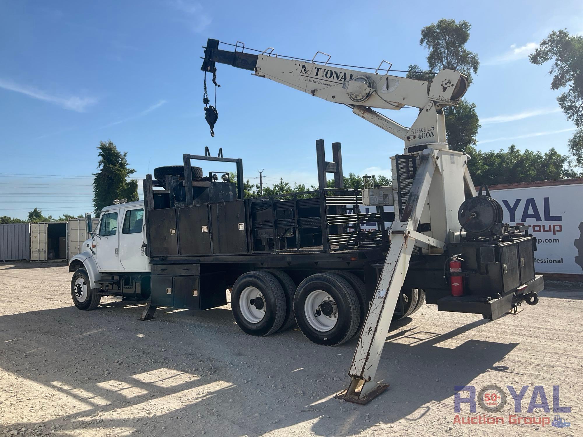 1999 International F-4900 National 400A 10-Ton T/A Crew Cab Crane Truck