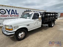 1997 Ford F350 12FT Stake Body Flatbed Truck