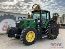 2013 John Deere 6125M 4x4 30ft Alamo 60in Rotary Boom Mower Tractor