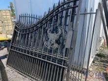 20 Ft. Wrought Iron Gates - Deer Design