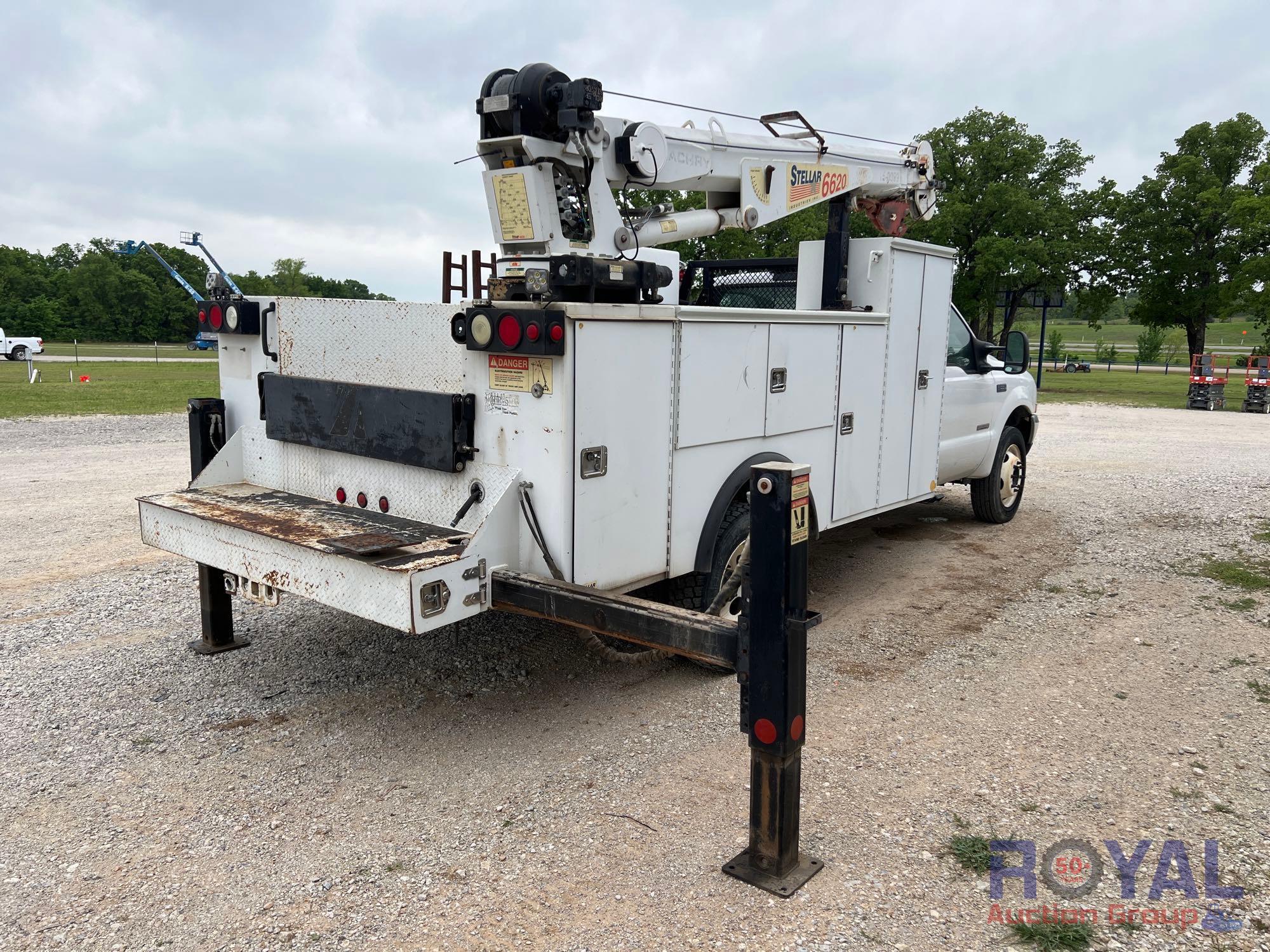 2004 Ford F550 Stellar 6620 Crane Service Truck