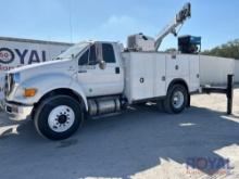 2015 Ford F750 Auto Crane HC-10 Service Crane Truck