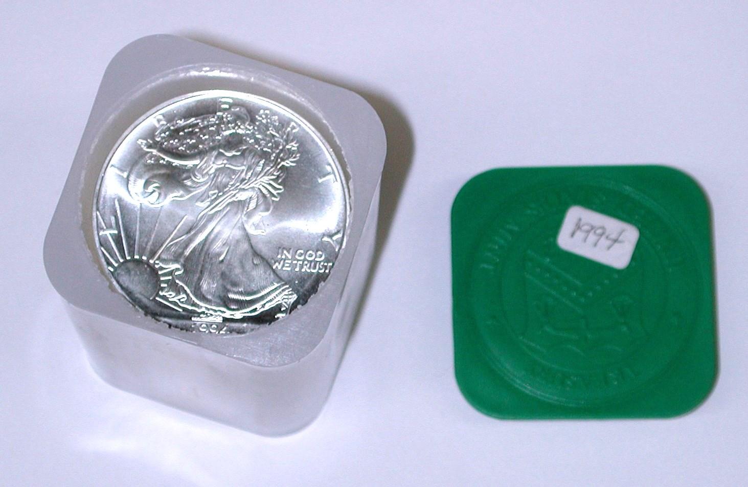 ROLL of TWENTY (20) 1994 SILVER EAGLES - BETTER DATE