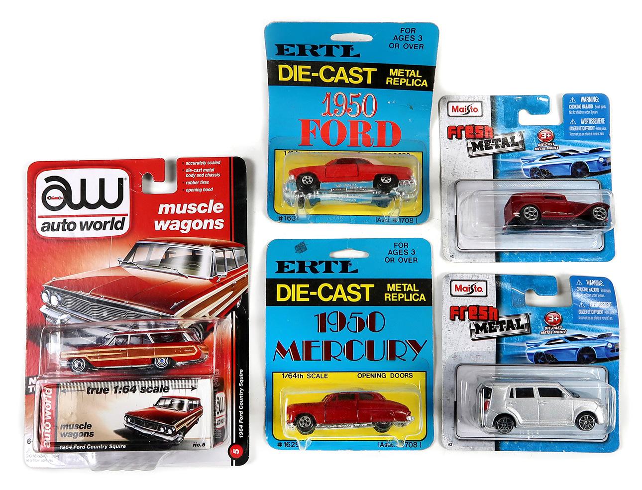 Toy Scale Models (17), Ertl '50 Ford, '50 Mercury, Maisto Fresh Metal Scion