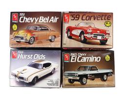 Toy Scale Models (4) Ertl, 1965 Chevy El Camino, 1969 Hurst Olds, 1951 Chev