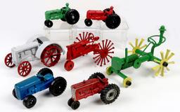 Farm Toys (7), incl die-cast signed Expo scale models & artist made, VG+ co