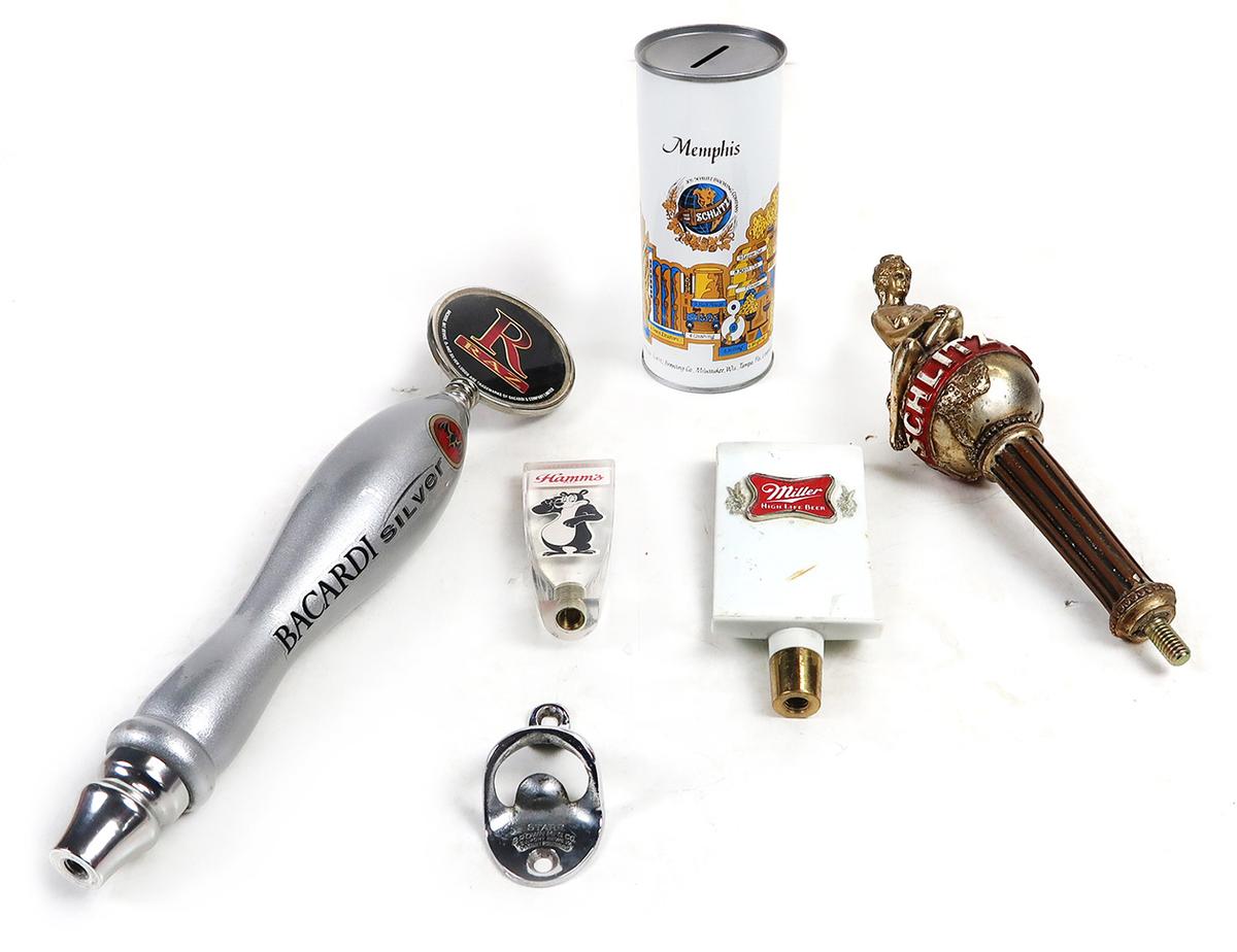 Breweriana (6), Hamm's Acrylic Tap Handle, Miller High Life Beer Tap Handle