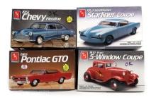 Toy Scale Models (4) Ertl, 1932 Ford 5-Window Coupe, 1951 Chevy Fleetline,