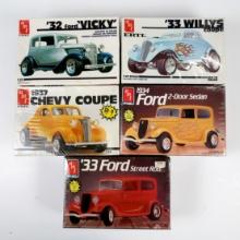 Toy Scale Models (5), Ertl, 1932 Ford "Vicky", 1933 Willys Coupe, 1937 Chev