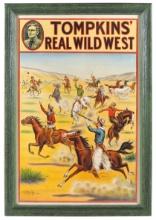 Western Poster, Tompkins' Real Wild West, by the Donaldson Litho Co. #2958-N