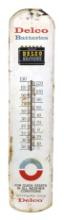 Automobilia Delco Thermometer, diecut steel, Good+ working cond w/weathered