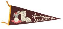 Baseball Pennant, American League All Stars 1960, Municipal Stadium, Kansas