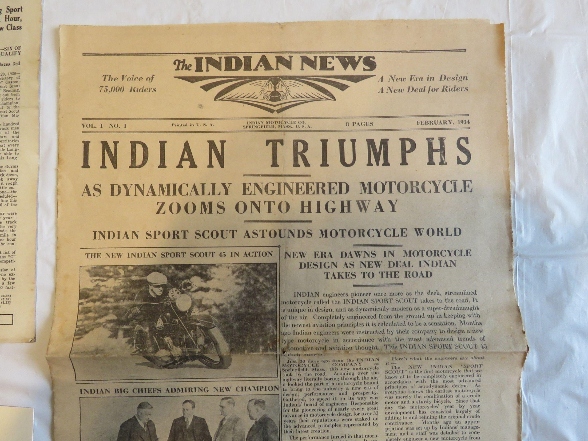 Lot of The Indian News Newspapers from 1934, 1936, & 1938