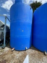 4,000-gallon industrial plastic water tank