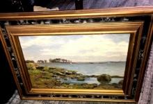 vintage framed picture 21 in x 15 in