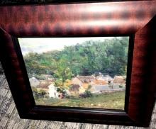 Framed oil picture by Luther Van Gorder 12 in x 11 in