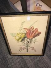 Vintage flower picture 10 in x 13 in