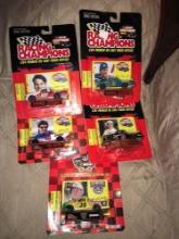 5- Racing Champions 1/64 Nascar stock cars Rodney Combs-Ron Barfield-Bobby Pyle-Bob Keselowski-Bob