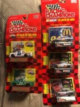 5- racing Champions Nascar stock trucks/cars 1/64 scale Butch Miller-Jack Sprague-Mike Wallace-Bill